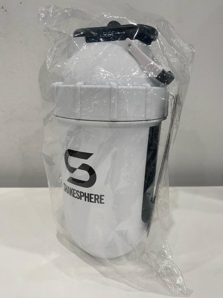 SHAKESPHERE Protein Shaker Bottle Smoothie Cup with Clear Window / WHITE/ 24 oz