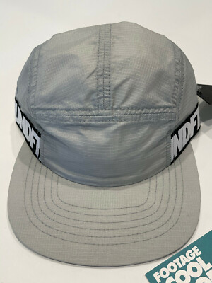 LOGO RIP STOP NYLON SAMPLE HAT CAP GREY 