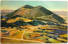 NM ~ Mt. Capulin Extinct Volcano ~ 30 Miles East of Raton, NM 1958 Postcard