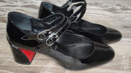 Christian Louboutin Miss Jane 55mm Patent Calf Black Pumps Heels Shoes 34 EU - Picture 2 of 24