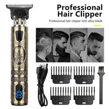 Professional Men Cordless Hair Clippers Beard Trimmer Kit Cutting Machine Salon
