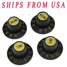 KAISH 4pcs Gold Guitar Witch Hat Knobs Fit Les Paul Epiphone SG