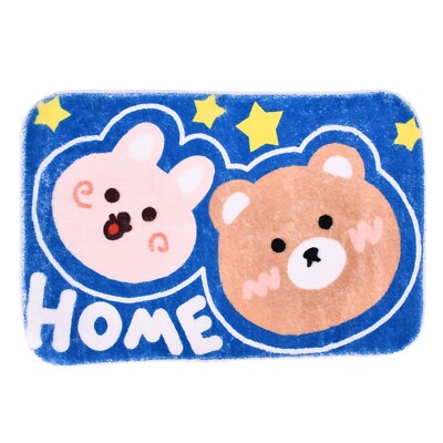 Kinder Badematte rutschfest Mikrofaser Bär Figuren Badezeit Trockenmatte 60 x 40 cm