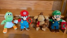 Nintendo Plush 12" Lot Set Super Mario D.K. Luigi Yoshi Brand New Good Stuff NWT