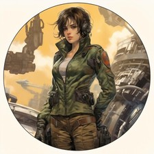 Cosplay Girl Sticker Decal Laptop Car Vehicle Window Bumper Vinyl Decal Sci-fi