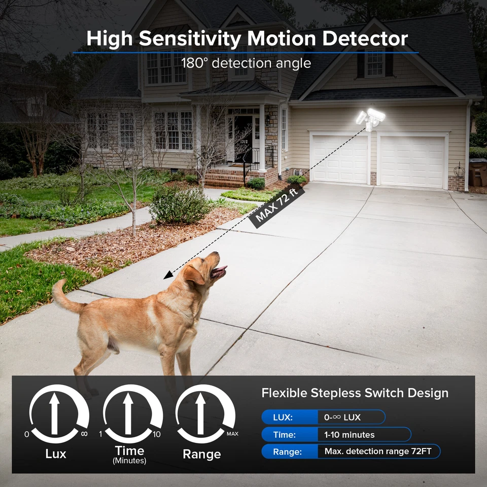 SANSI LED Motion Sensor Security Light Dusk to Dawn 3600lm 36W Outdoor Light - Image 4 of 4