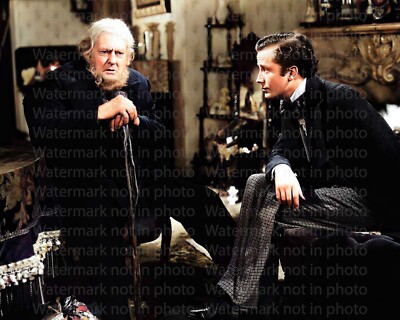 Lionel Barrymore & Frank Lawton in David Copperfield RARE COLOR Photo 606