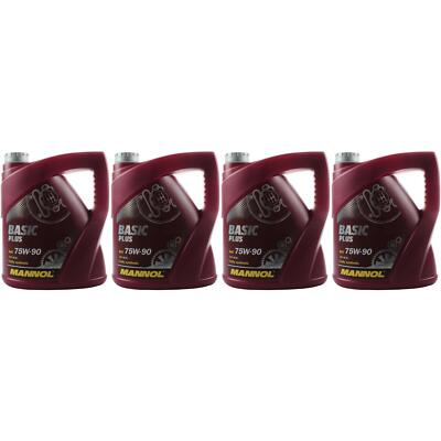 4x 4 Liter Original MANNOL Getriebeöl Basic Plus 75W-90 API GL 4+ Gear Oil
