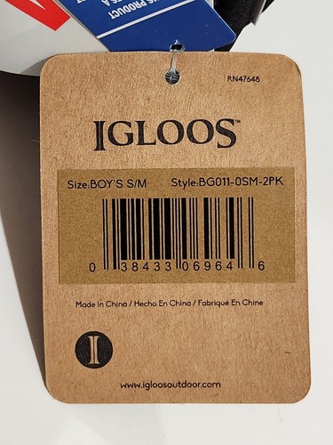 Igloos Youth Size S/M Black Waterproof 3M Thinsulate Isolant Winter Snow Gloves - Picture 3 of 4