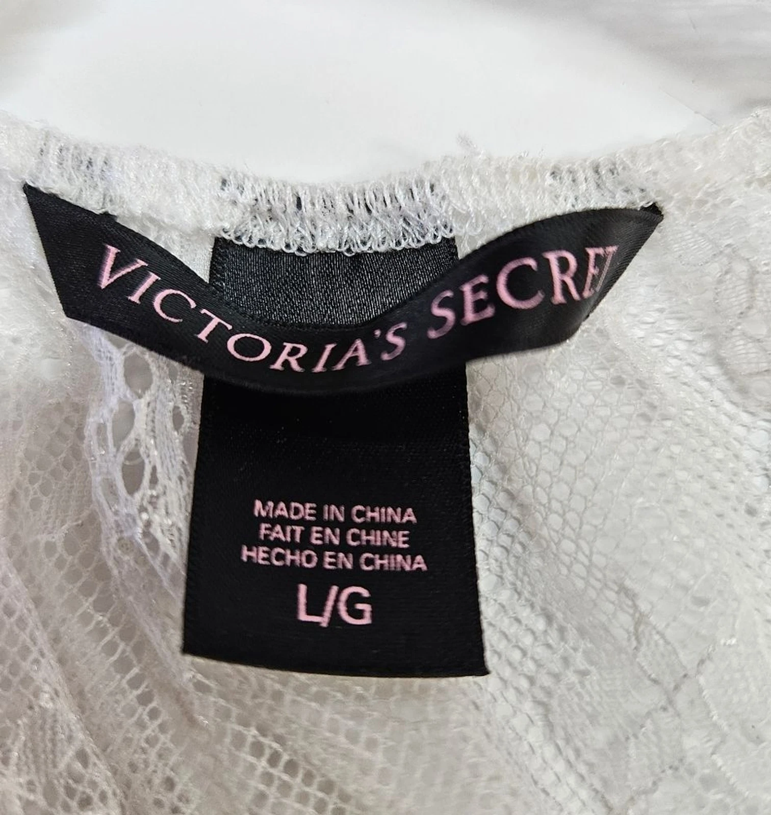 UNDERCOVER Abito treno pizzo bianco Victoria’s Secret designer collezione luna di miele LG