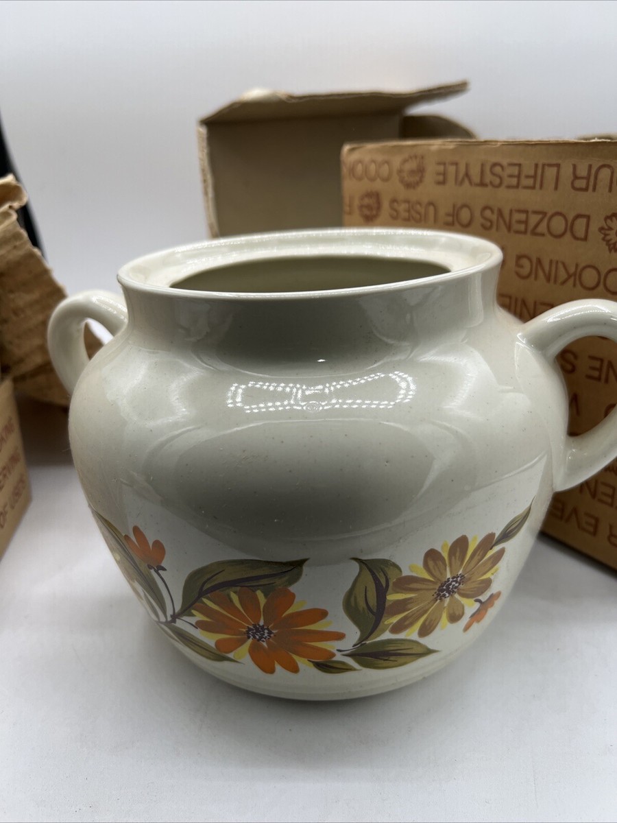 ヤナカーン　Dessert Capote VTG Capri Bake Serve 'n Store Stoneware Crock/Casserole w