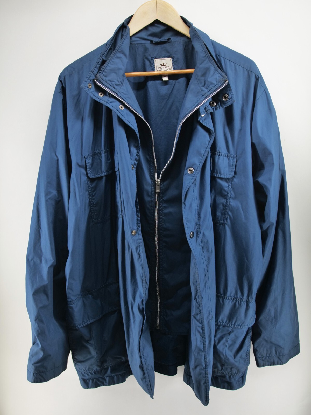 Vintage PETER MILLAR Zip Button Jacket Coat Windb… - image 1