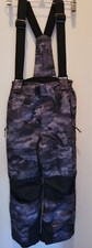 32 DEGREES WEATHERPROOF MEDIUM 10/12 BLACK SNOW SKI PANTS ZIP OFF SUSPENDERS