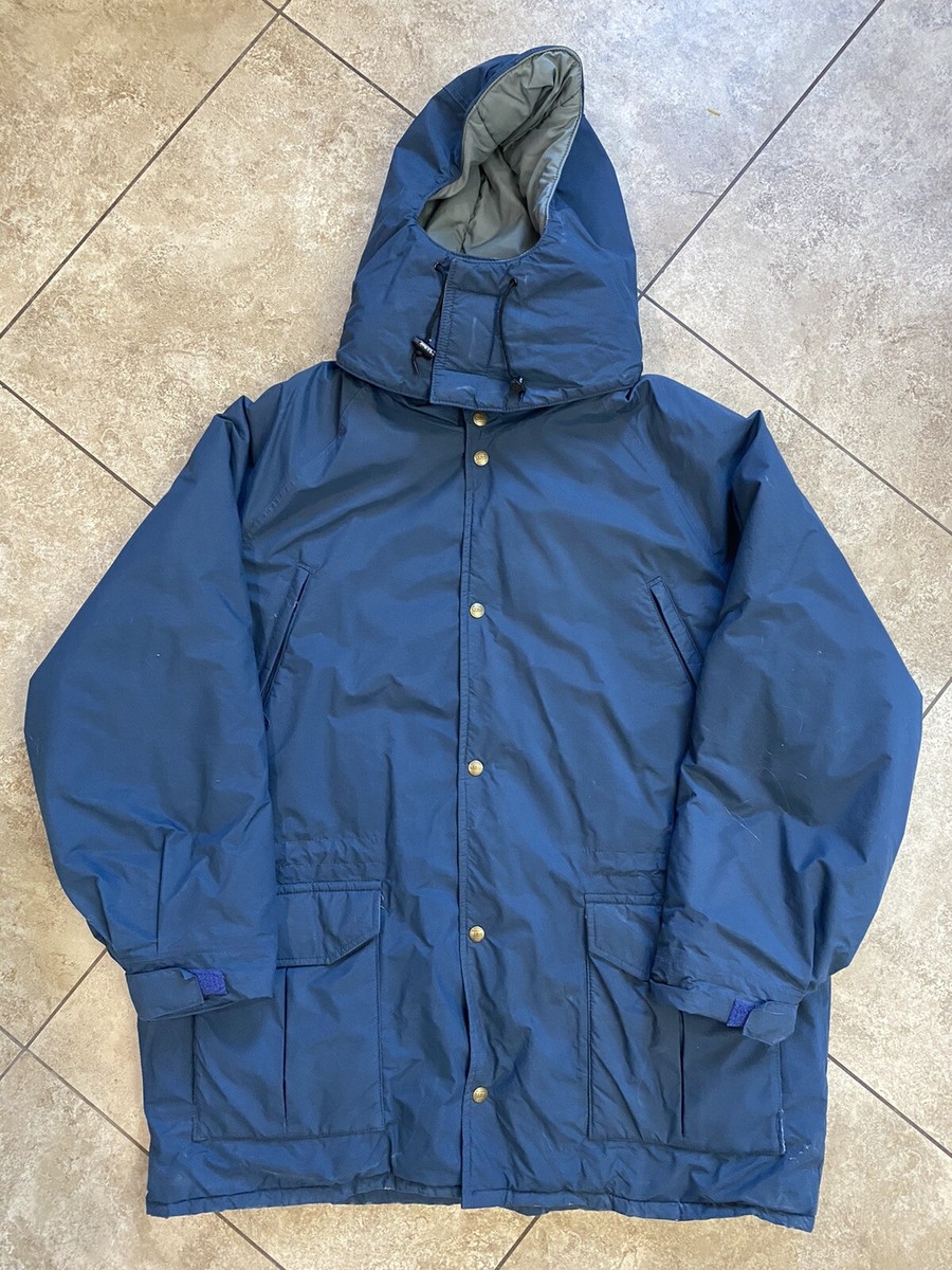 Vintage 90s LL BEAN Maine Wardens Blue Parka GoreTex Jacket Coat  