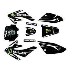 3M MONSTER Decals Graphics Sticker Kit CRF70 Style Fairing PIT PRO Trail Dirt...