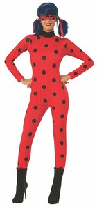 Details About Ladybug Miraculous Lady Bug Cat Noir Fancy Dress Up Halloween Adult Costume