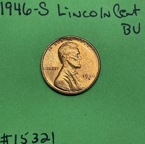 1946 S Lincoln Wheat Cent / Penny 1c BU Uncirculated US Coin
