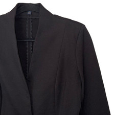 Brooks Brothers Black Collarless One Button Blazer - Size 8