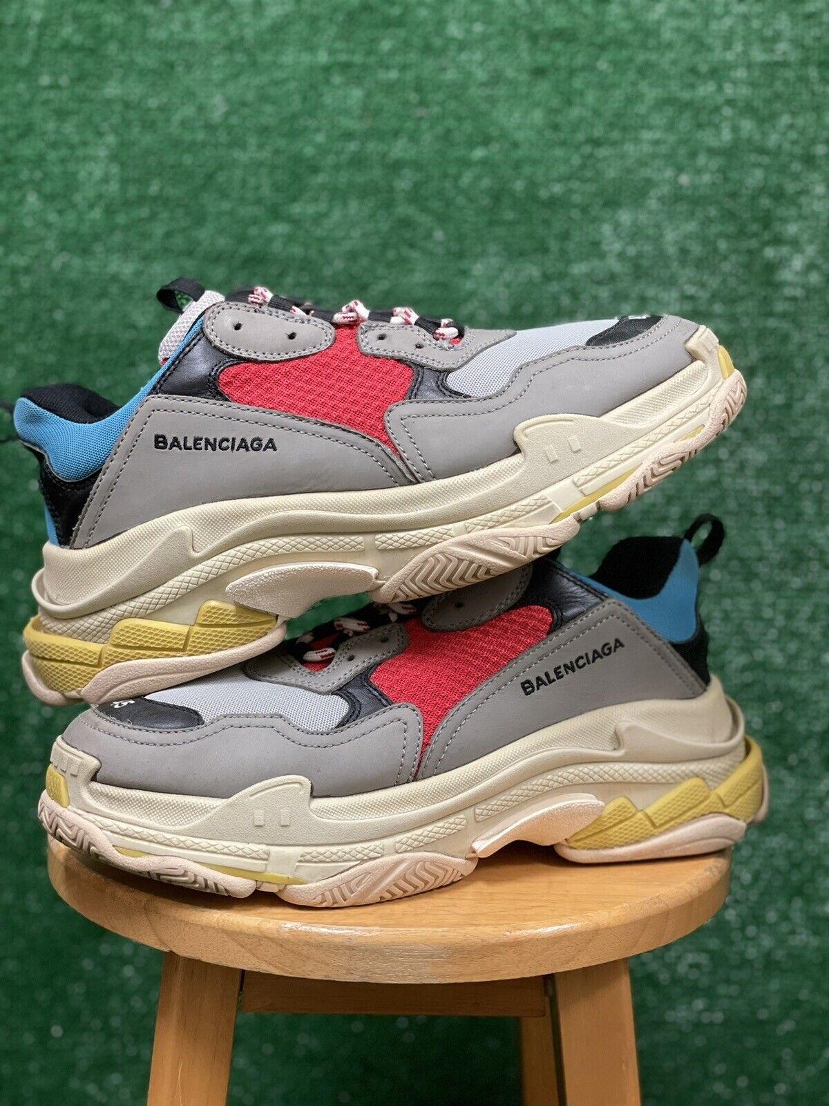 Balenciaga Triple S Grey Red Blue Men's - 512175W09O24365 - US