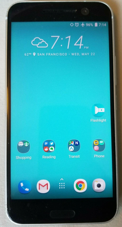 Smartphone HTC 10 2PS64 Sprint Plateado Funciona, IMEI Limpio, Batería Débil Foto 2 de 4