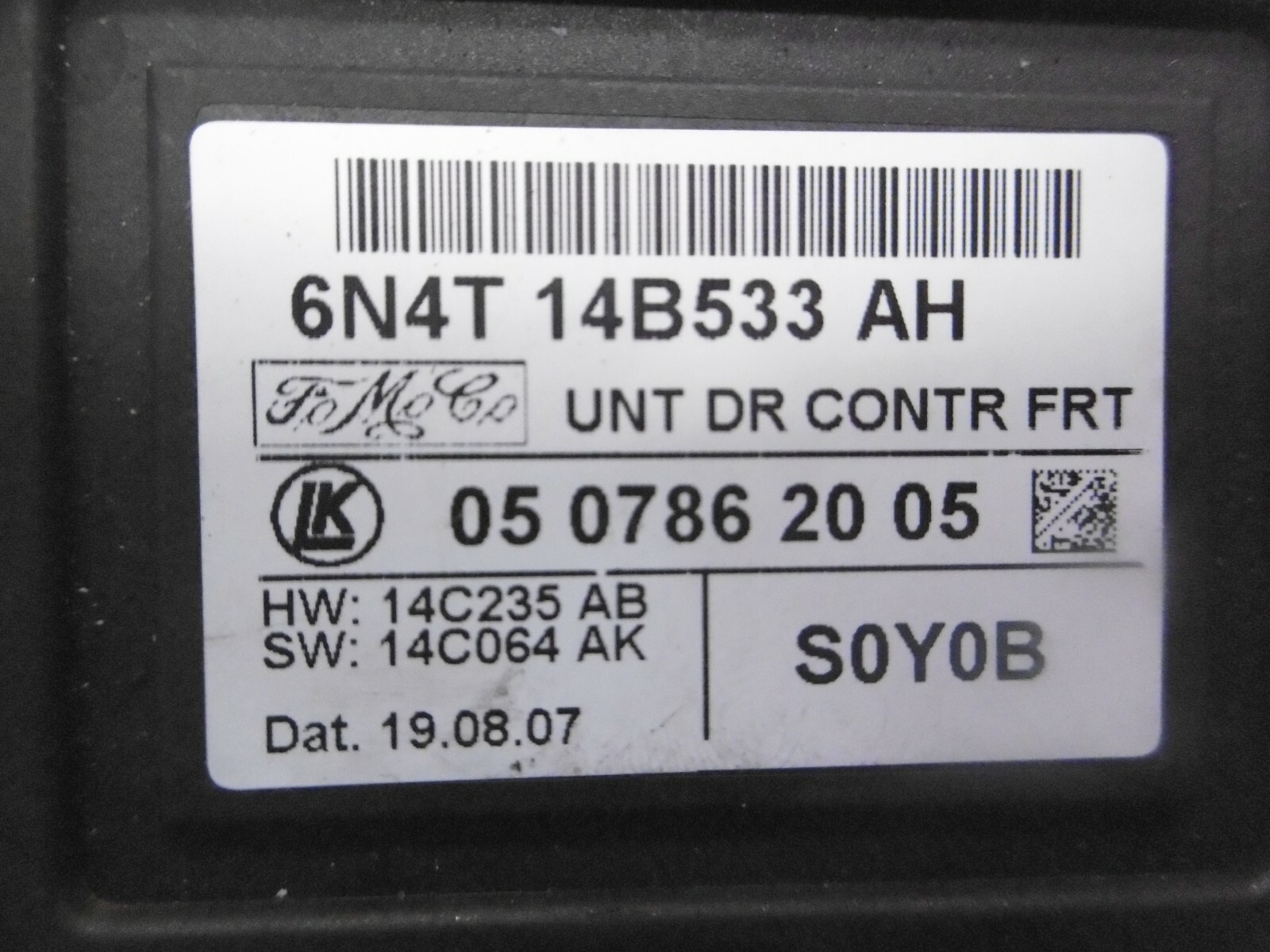 Ford Focus Door Module CC Convertible Cabriolet 6n4t 14b533 AH  