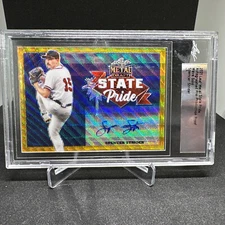 2021 Leaf Metal State Pride Auto Pre-Pro Proof Wave Gold Spencer Strider 1/1