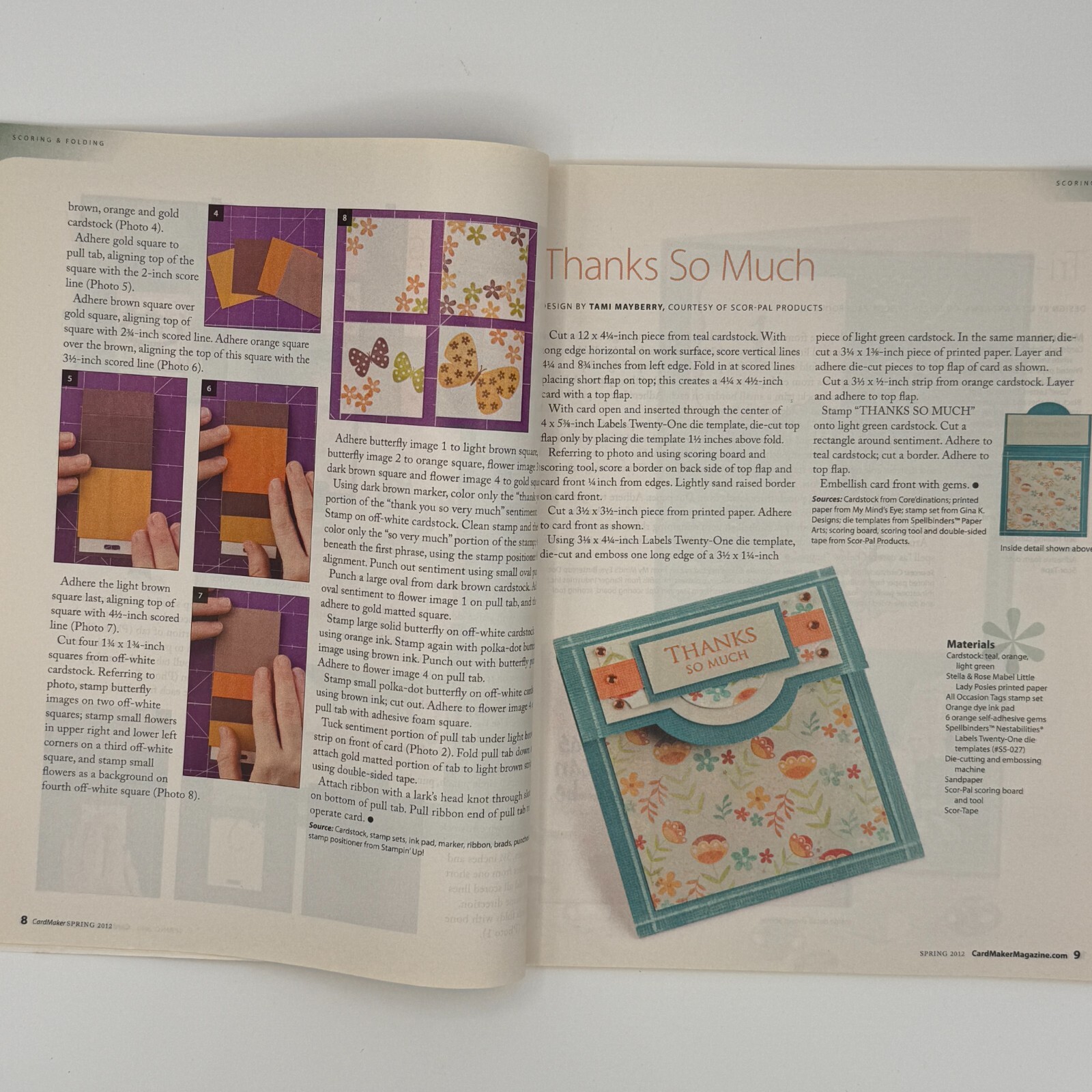 Cardmaker Creative Cuts and Folds for Paper Spring 2012 Die Cutting Embossing+