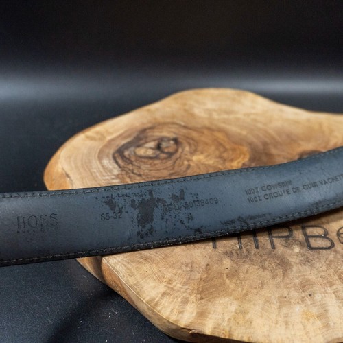 Cintura da uomo Hugo Boss Esily cintura jeans in pelle nera taglia 32 - Foto 6 di 6