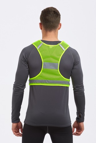 High Visibility Lightweight Reflective Running/Cycling/Walking Bib Vest Yellow - Picture 5 of 9