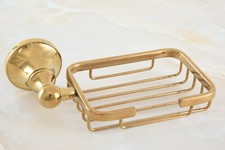 Gold Color Brass Bathroom Accessories Wall Mounted Bath Soap Dish Holder eba889