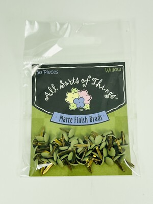 #ad #ad Lasting Impressions Matte Finish Brads Willow Green Pack of 50 New $4.95