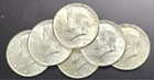 1964 KENNEDY SILVER HALF DOLLARS (90%) - Lot Of 6 (Mostly BU or AU)