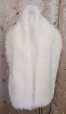 Bridal Scarf Wrap Shawl Faux Fur Pure White by Tulip Bridal EC 80x12 Wedding