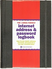 LARGE-FORMAT INTERNET ADDRESS & PASSWORD LOGBOOK By Peter Pauper Press **Mint**