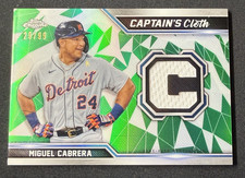 2021 Topps Chrome - Captain's Cloth Relics Miguel Cabrera #CCR-MC Green /99