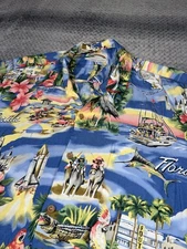 Vintage Paradise Found Shirt Size L – South Beach, Space Shuttle, Flamingos