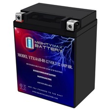 Mighty Max YTX14AH 12V 12AH Battery for Suzuki 250 LT-4WD QuadRunner '87-'99