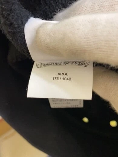 CHROME HEARTS CUORI CROMATI Felpa L Cotone BLK