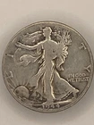 1944-D Walking Liberty Half Dollar AU 90% Silver Denver Ungraded