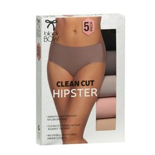 Black Bow Women's Underwear Clean Cut Hipster Medium 5Pk No Panty Line Multi Col