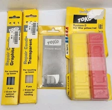 Vintage Toko Hot Wax Repair snowboard ski Yellow red Scraper