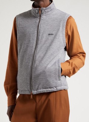 ZEGNA 'Zephyr' Brezza Reversible Technical Vest Vicuna 50 EU / 40