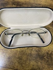 Vintage Converse All Star Eyeglass Grey Silver Metal Oval 45 20