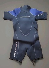Henderson Dive Wear Wet Suit Youth Size 6 Black Blue Shorts Diving Kids 3mm