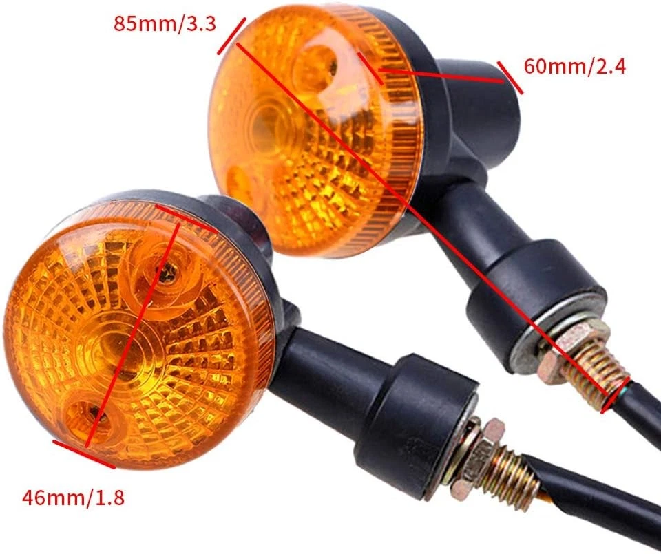 4pcs Indicateurs de Moto Clignotants 12V Étanche Universel pour GN125 Moto - Photo 2/4