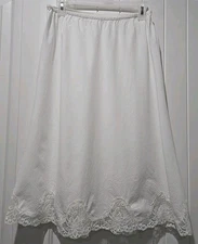 Vtg. WonderMaid Half Slip Women's Lace Trim 100% Cotton - Sz. Large
