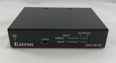 Extron DA2 HD 4K HDMI Splitter Amp DA 1x2 output 4K w/AC Power Supply Working