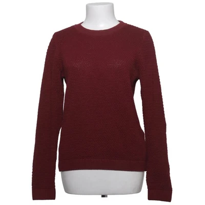 VILA, pull en tricot, taille : M, rouge, coton biologique, monochrome, tricot... - Photo 1/4