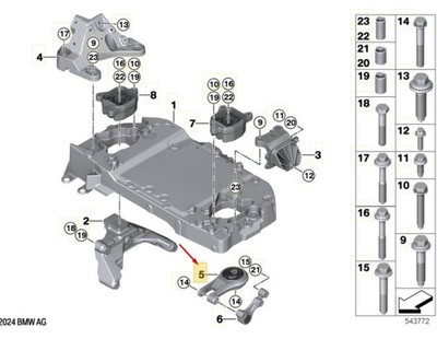 BMW iX1 U11 BEV Motoraufhängung Stabilisator Lenker 22119894728 NEU ORIGINAL