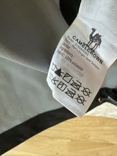 CAMEL CROWN Snow Waterproof Ski Jacket Hood Windproof Blk Grey 3XL Single Layer - Picture 7 of 9